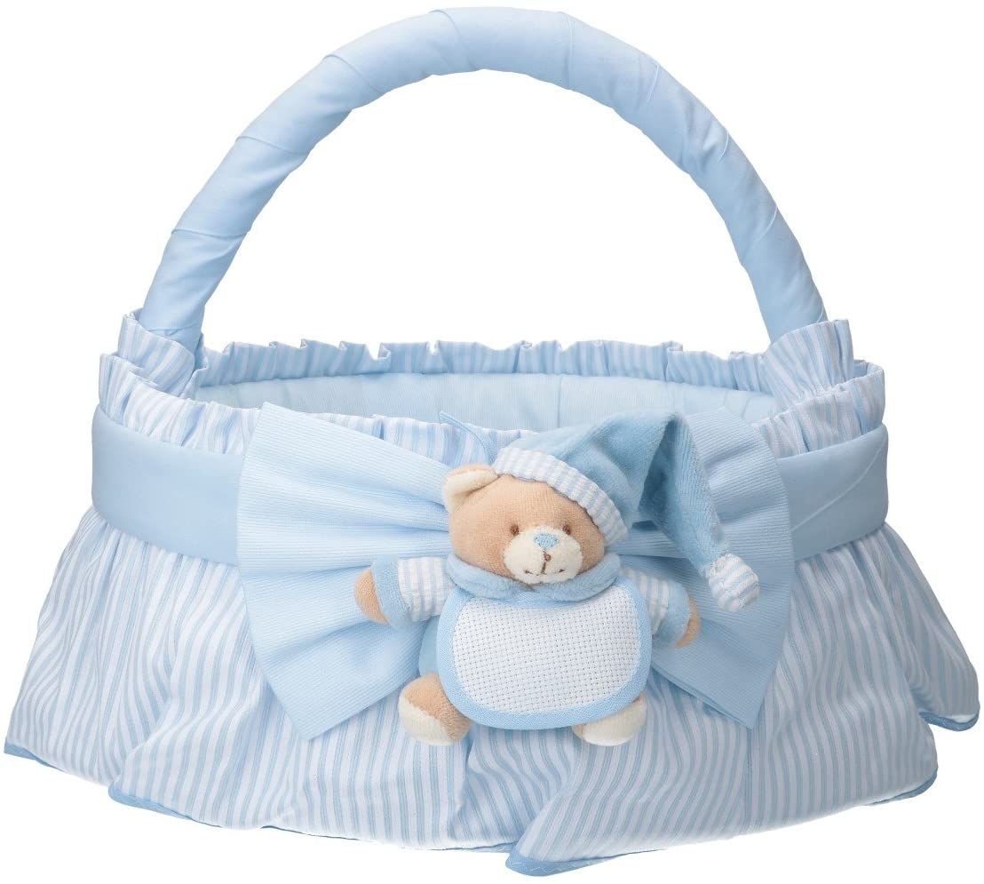 cesto vimini celeste